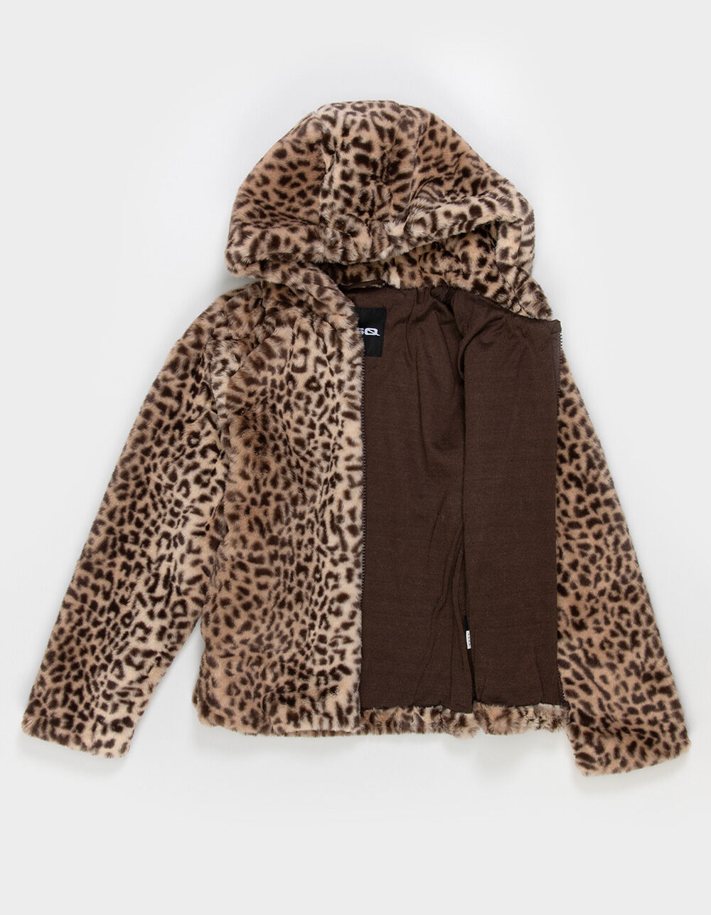 RSQ Girls Leopard Print Faux Fur Hooded Jacket - LEOPARD | Tillys