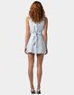BLANK NYC Buttoned Linen Womens Mini Dress image number 3