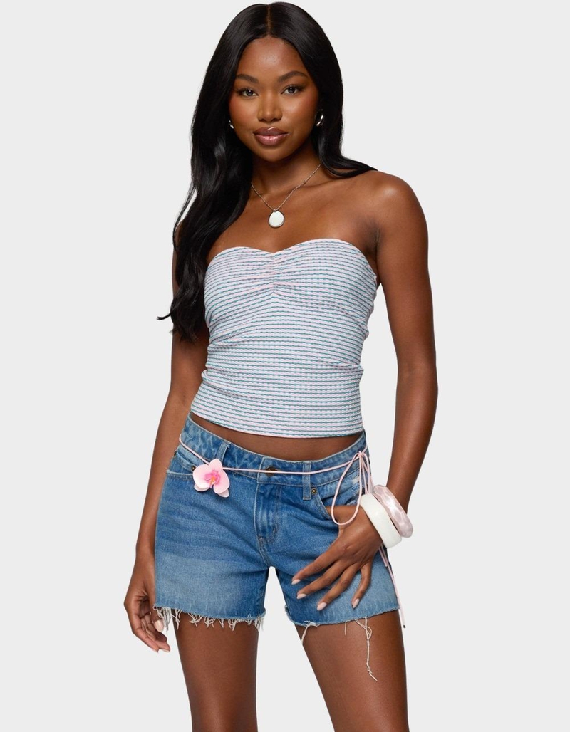 EDIKTED Veranda Textured Striped Tube Top image number 0