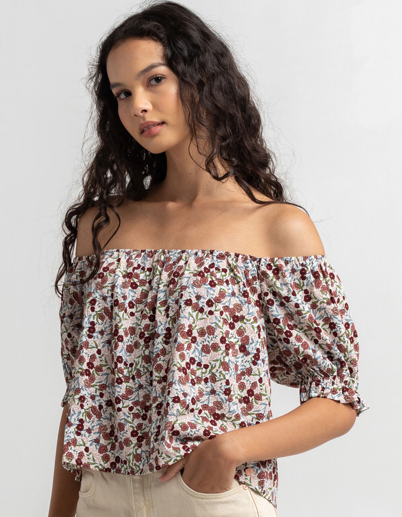 VOLCOM Flower Of The Shoulder Womens Top image number 2