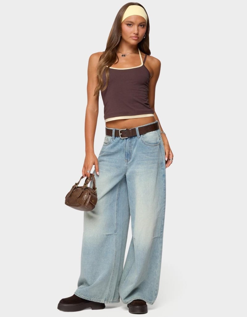 EDIKTED Roya Layered Halter Tank Top image number 4