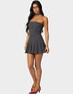 EDIKTED Pleated Drop Waist Mini Dress image number 4