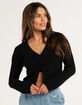 RSQ Womens Long Sleeve 2 Button Cardigan image number 1
