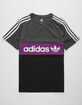 ADIDAS Throwback Black & Purple Mens T-Shirt image number 1