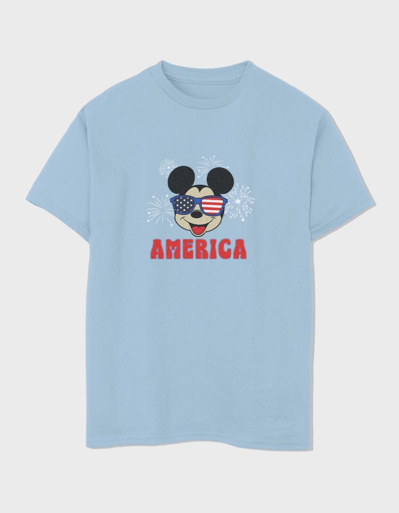 DISNEY Mickey Flag Glasses Unisex Kids Tee image number 0