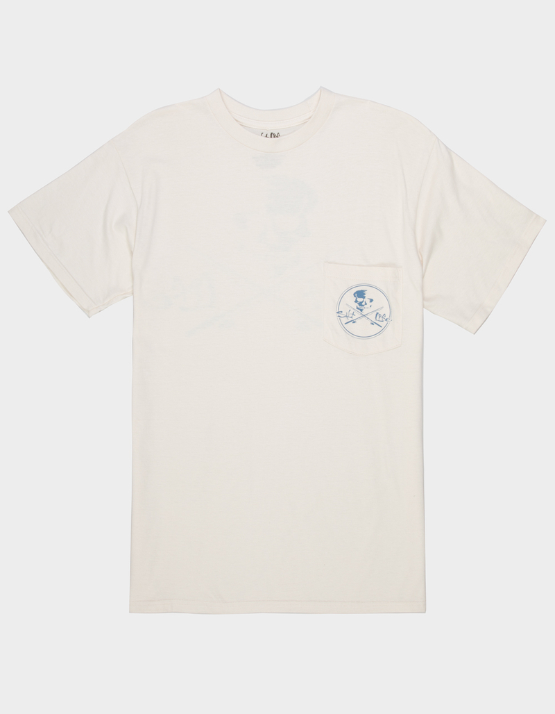 SALT LIFE Skull N Poles Mens Pocket Tee CREAM Tillys