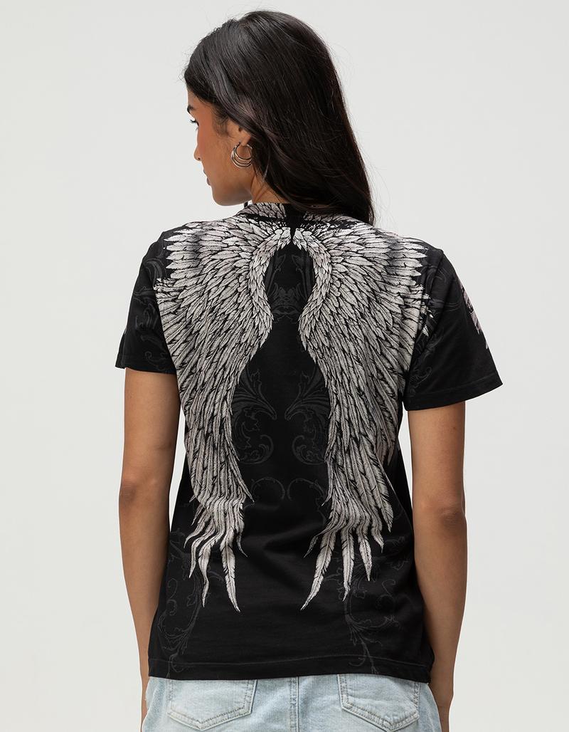 AFFLICTION Saint Womens Lace Up Tee image number 1