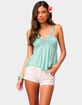 EDIKTED Butterfly Barbie&trade; Handkerchief Tank Top image number 1