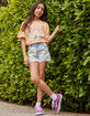 RSQ Vintage High Rise Destructed Girls Denim Shorts image number 1