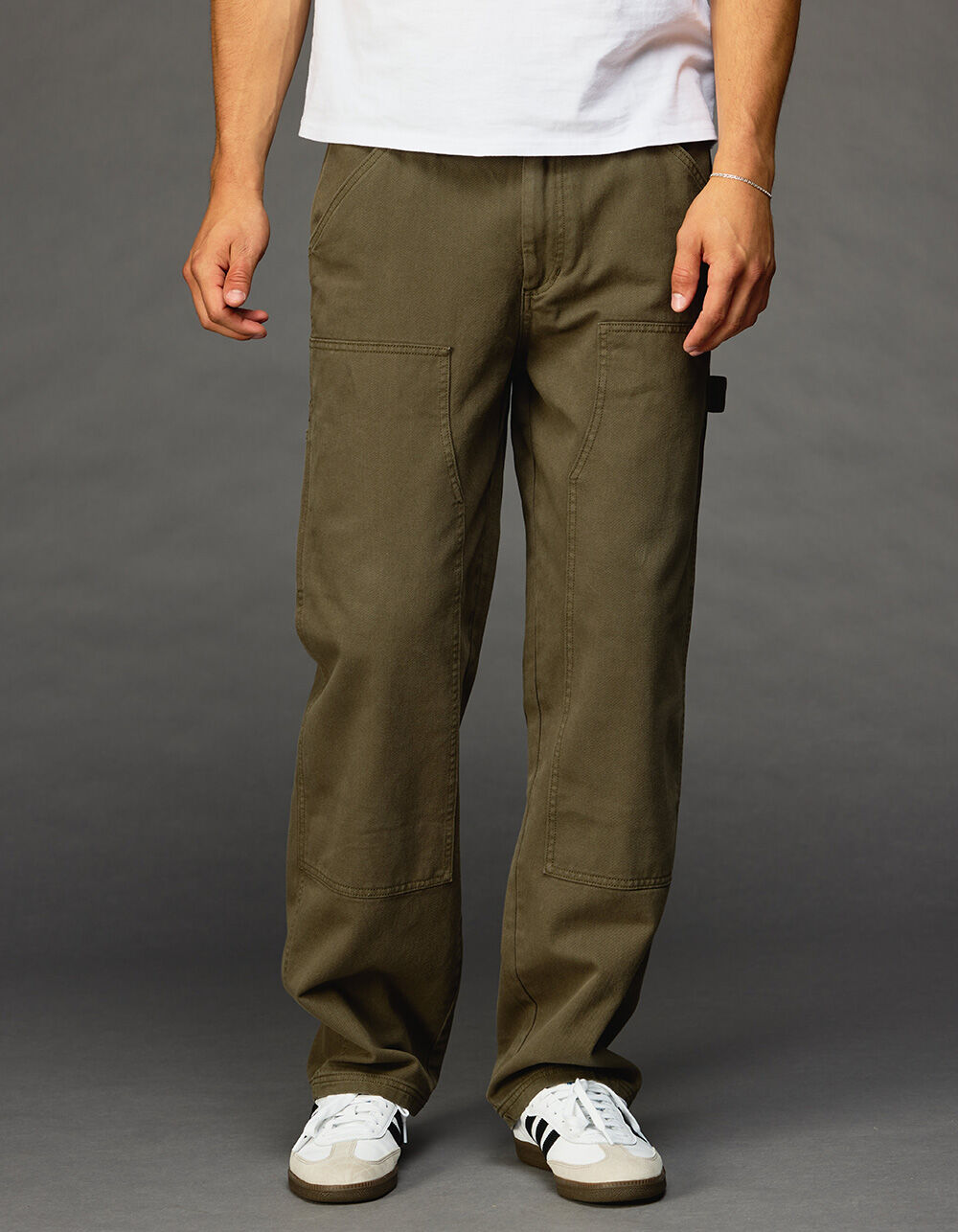 RSQ Mens Straight Twill Utility Pants - DK GREEN | Tillys