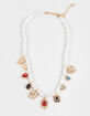FULL TILT Butterfly/Heart Pearl Charm Necklace image number 1