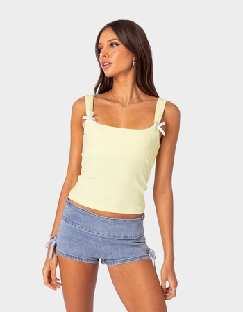 EDIKTED Lola Ribbed Tank Top Primary Image