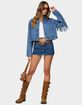 EDIKTED Maurice Fringed Denim Jacket image number 5