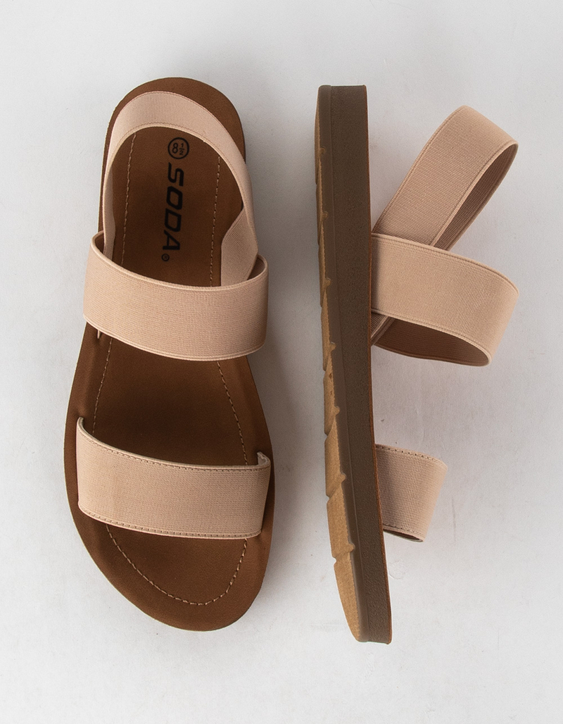 SODA Seeing Elastic Strap Womens Sandals image number 4