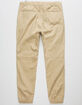 BROOKLYN CLOTH Twill Zip Side Pockets Khaki Mens Jogger Pants image number 2
