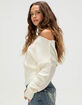 RSQ Womens High Rib Off The Shoulder Sweater image number 3