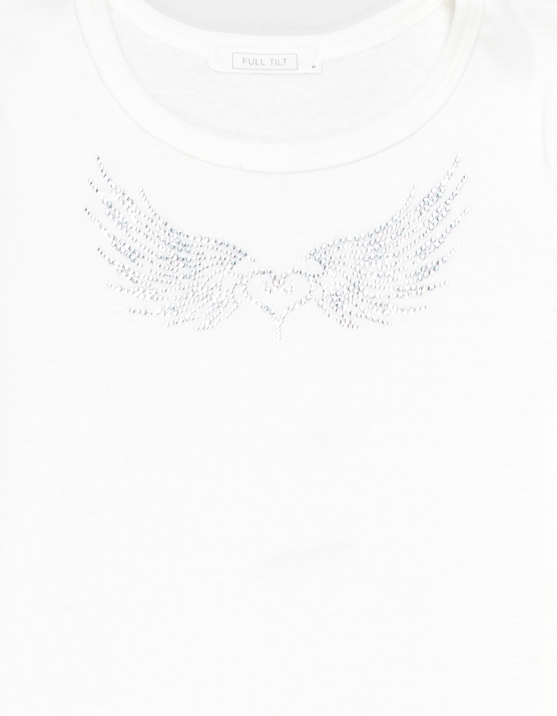 FULL TILT Heart Wing Embellished Girls Tee image number 2