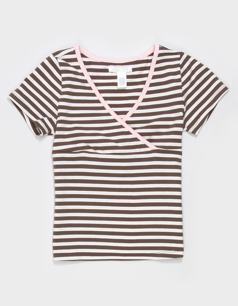 FULL TILT Girls Stripe Surplus Top image number 1