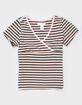 FULL TILT Girls Stripe Surplus Top image number 2