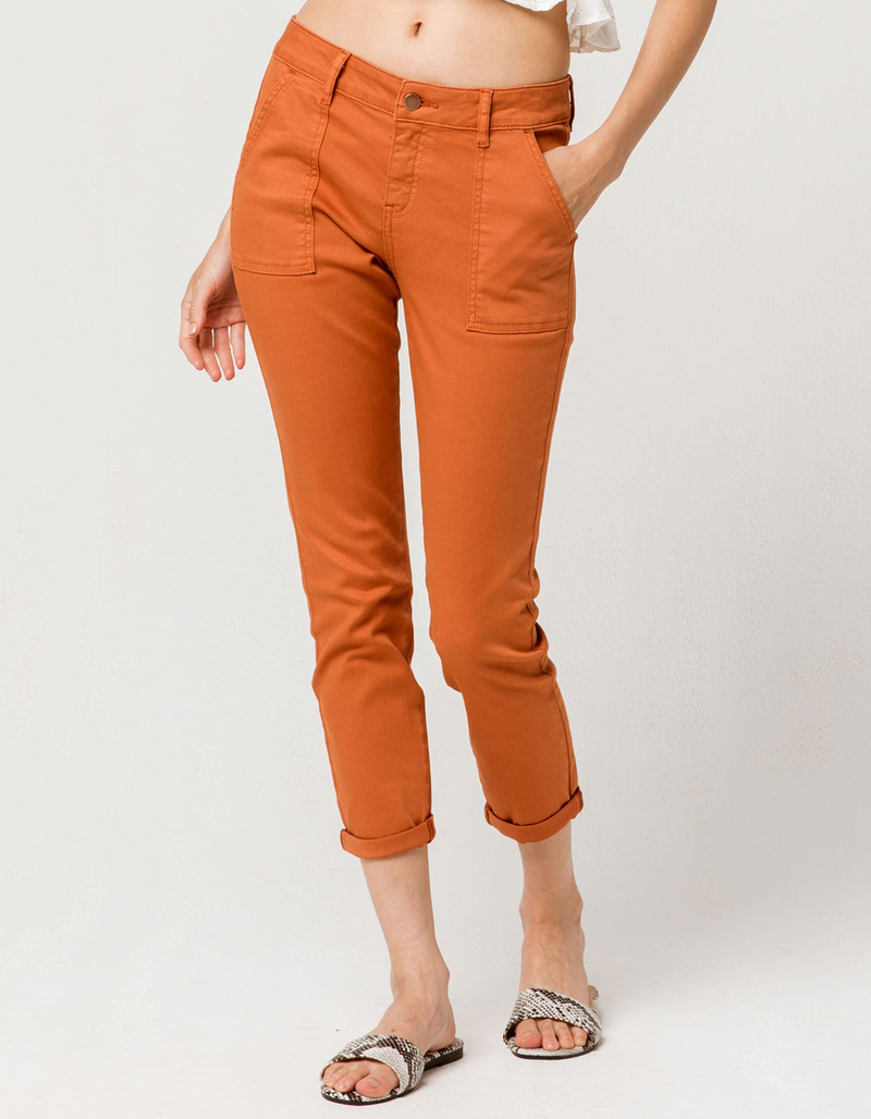 SKY AND SPARROW Roll Cuff Womens Cargo Pants image number 0