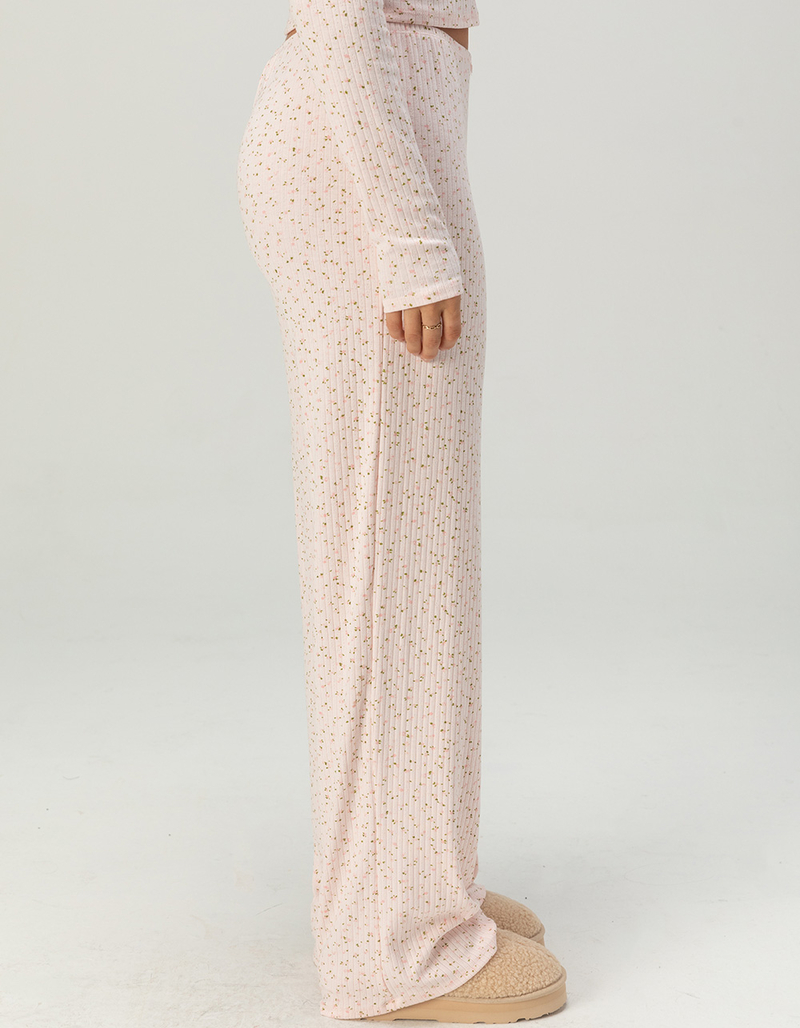 FULL TILT Pointelle Floral Pajama Pants image number 2