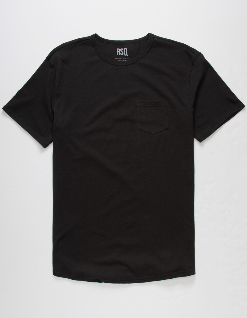 RSQ Mens Black Tall Pocket Tee image number 0