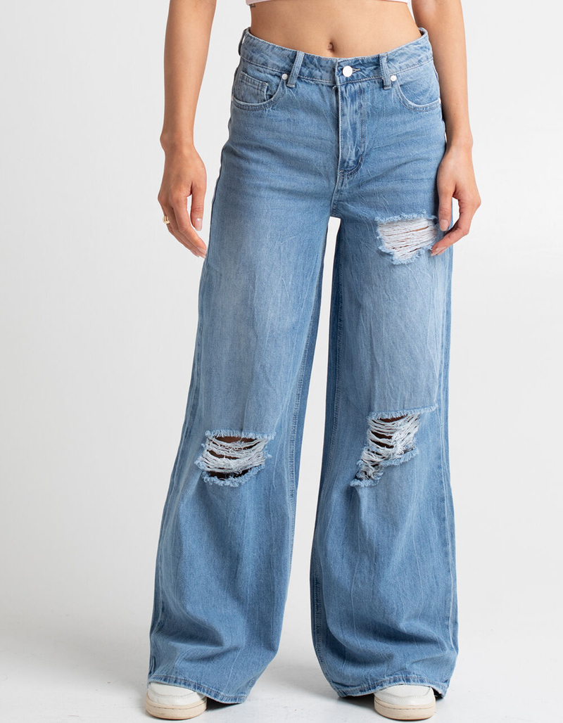 ALMOST FAMOUS Ultra High Rise Wide Leg Womens Jeans image number 1