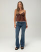 RSQ Womens Crochet Trim Babydoll Cami image number 2