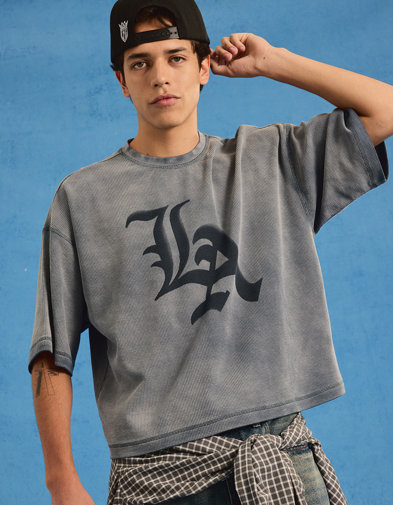 RSQ Mens Textured Baggy Crop Tee image number 0