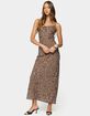 EDIKTED Ayanah Leopard Printed Backless Maxi Dress image number 2