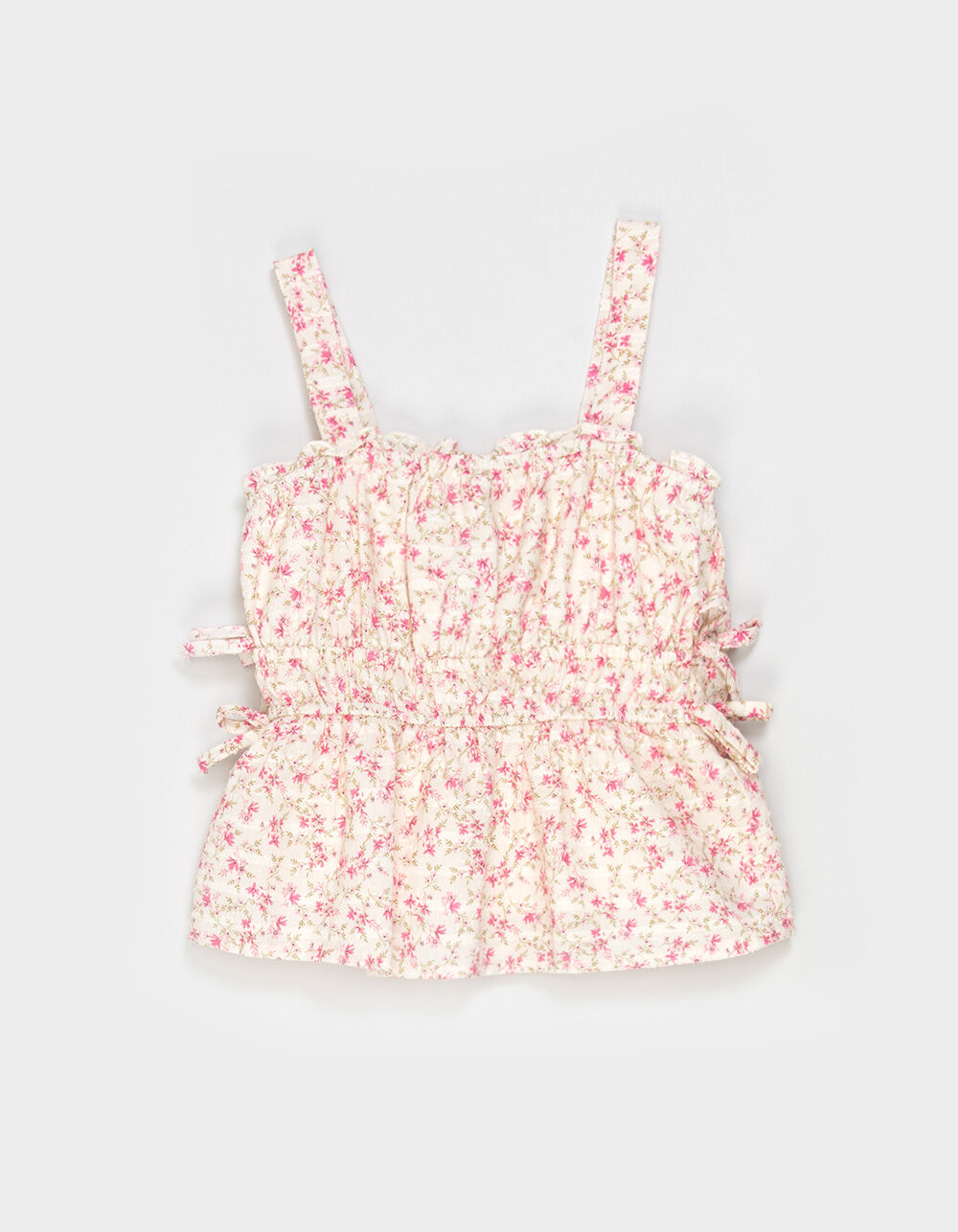 RSQ Girls Floral Tie Side Babydoll Top - Cream Combo | Tillys