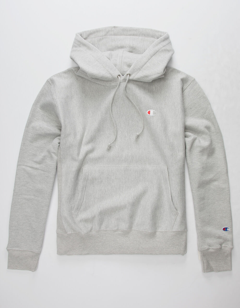 CHAMPION Reverse Weave Gray Mens Hoodie image number 0