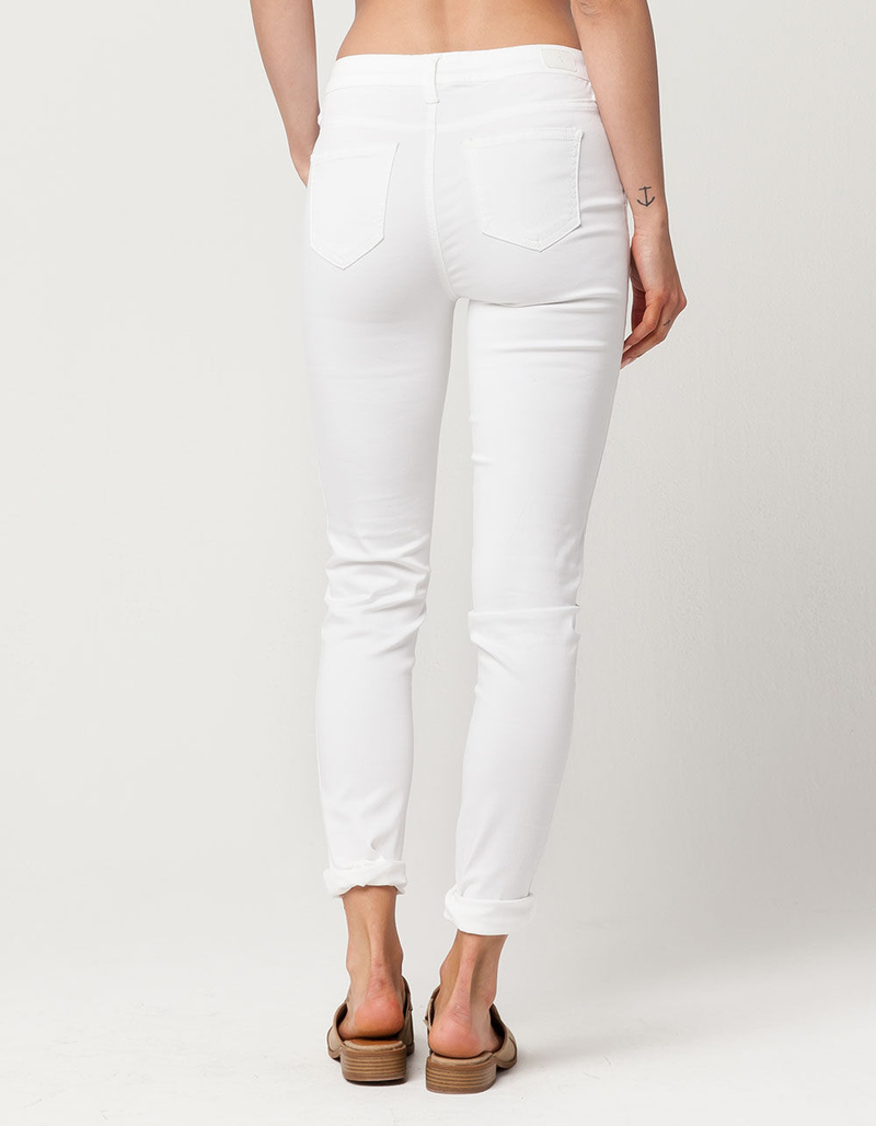 CELEBRITY Pink Womens White Denim Skinny Jeans image number 2