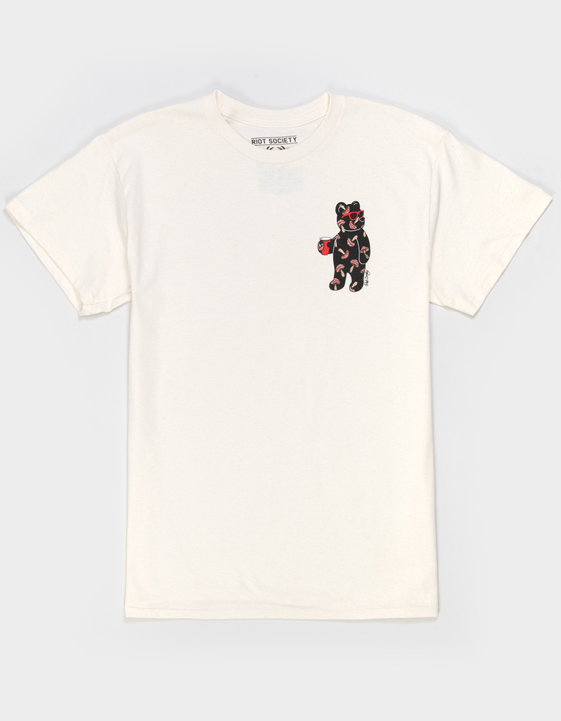 RIOT SOCIETY Riot Bear Mushrooms Mens Tee image number 0