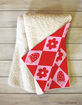 DENY DESIGNS The Space House Strawberry Checkered Fleece Throw Blanket image number 2