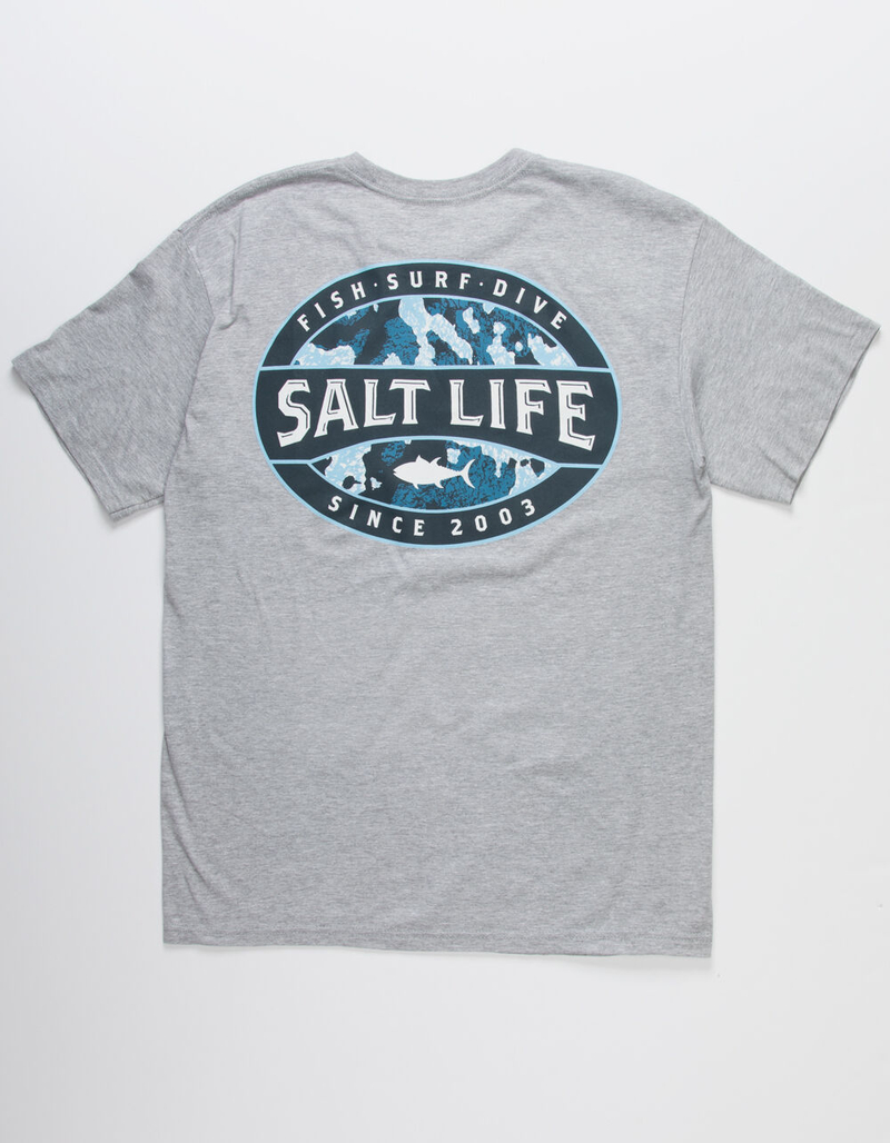 SALT LIFE Atlas Badge Mens Tee HEATHER Tillys