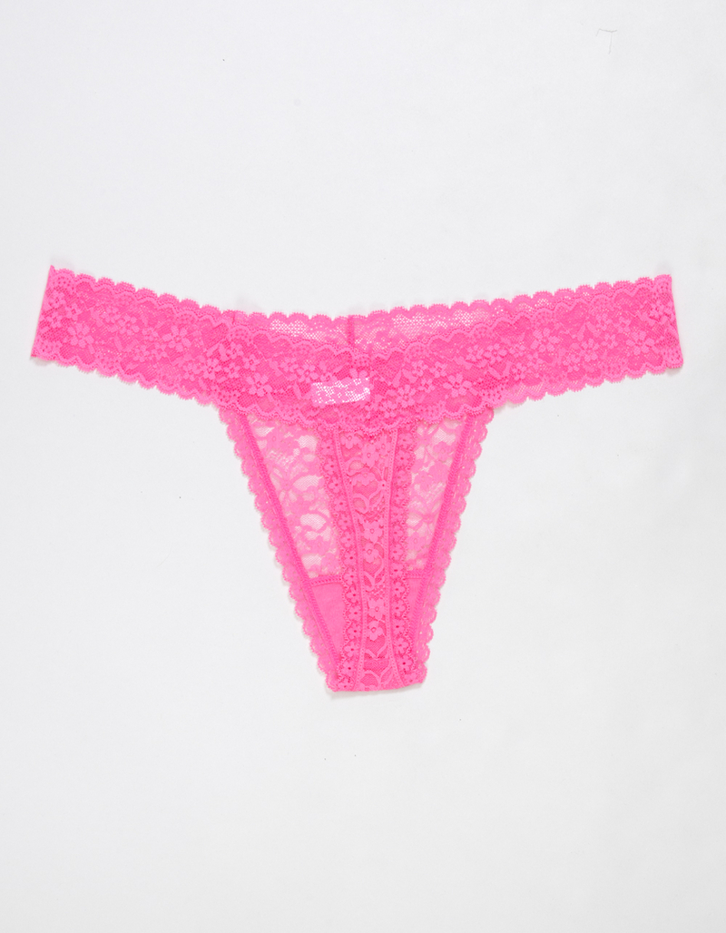 FULL TILT Allover Lace Thong image number 1