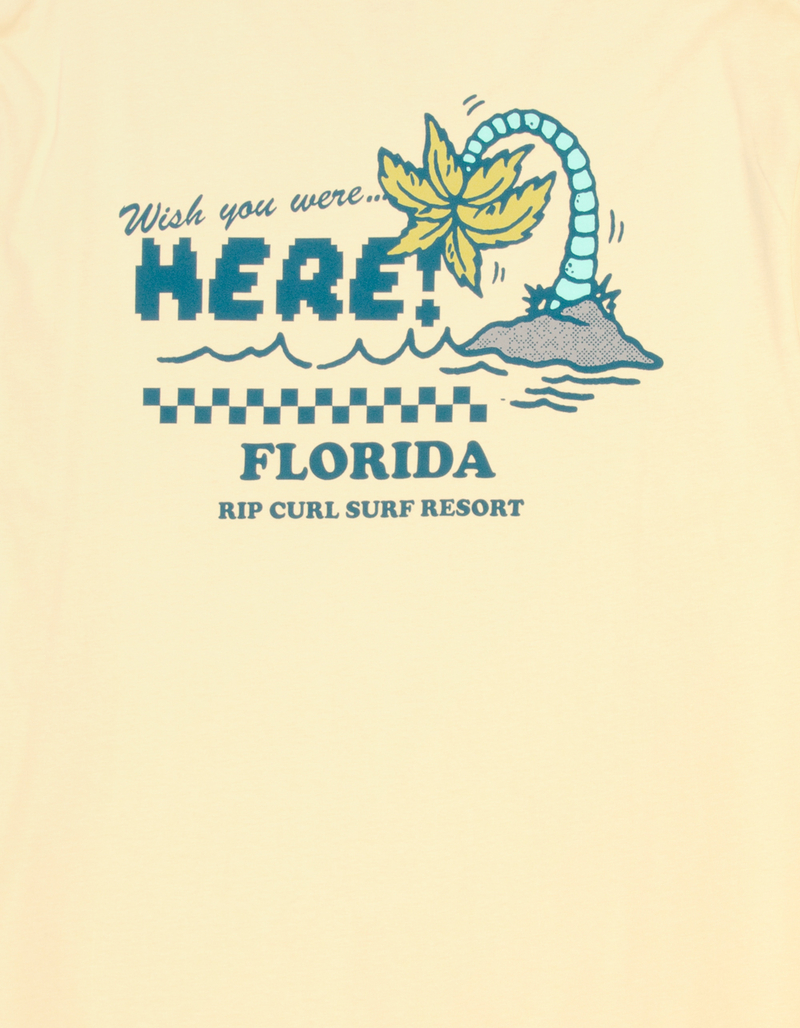 RIP CURL Wish You Were Here Mens Tee YELLOW Tillys
