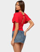 EDIKTED Betee Flutter Plunge Neck Top image number 3