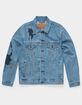 LEVI'S Ink Blot Vintage Mens Denim Trucker Jacket image number 1