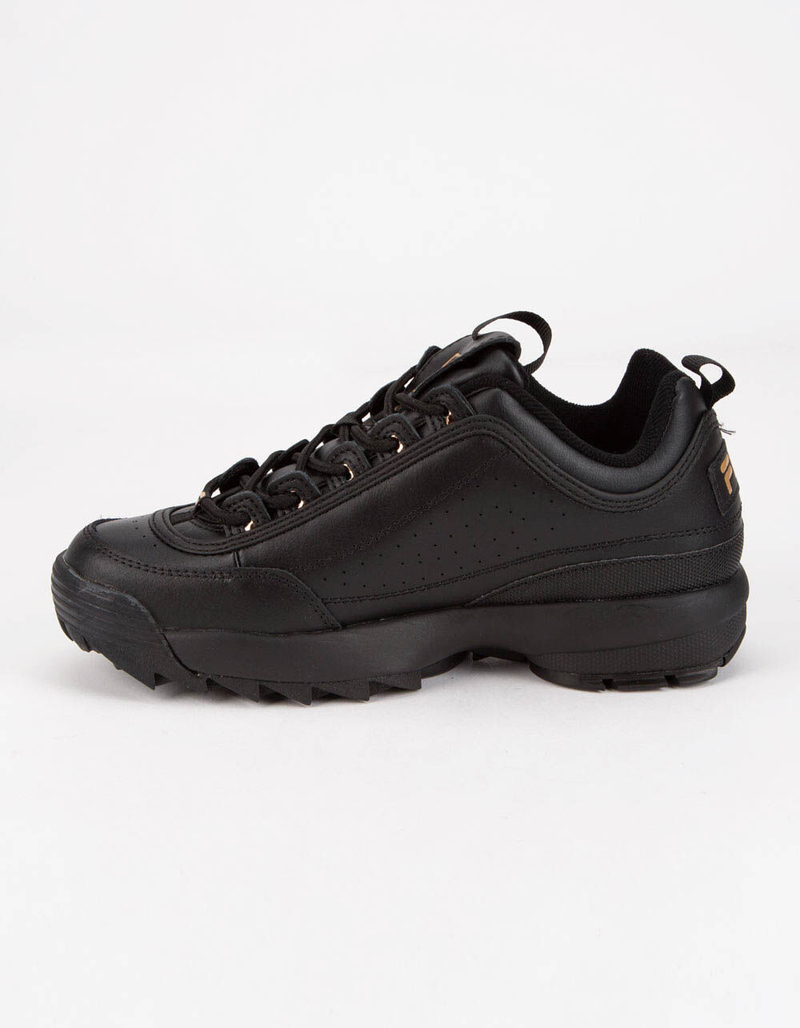 FILA Disruptor II Metallic Accent Black & Gold Womens Shoes image number 3