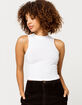 BOZZOLO Mock Neck White Womens Tank Top image number 1