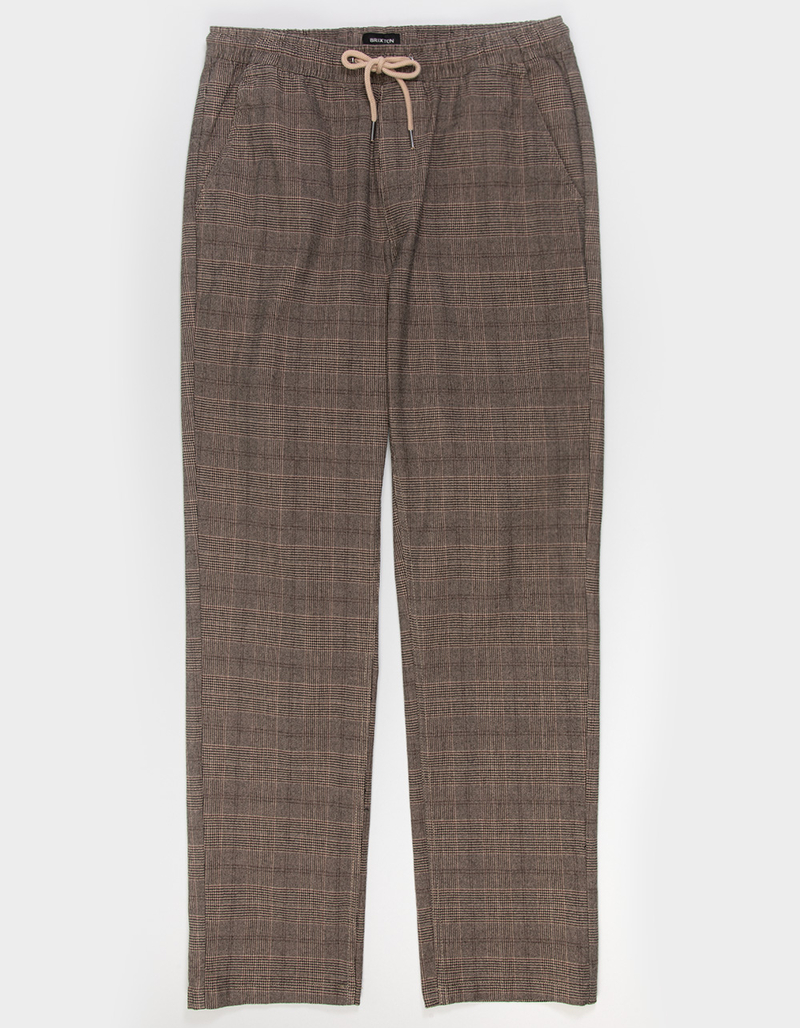BRIXTON Broadway Houndstooth Relaxed Elastic Waist Mens Pants image number 0