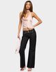 EDIKTED Scalloped Grommet Low Rise Bootcut Jeans image number 5