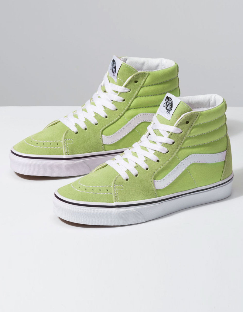 VANS Sk8-Hi Sharp Green & True White Womens Shoes image number 1