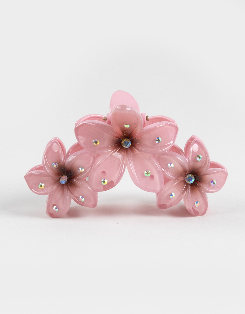 FULL TILT Rhinestone Hibiscus Claw Clip image number 0