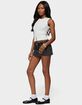 EDIKTED Camelia Denim Mini Skort image number 4
