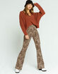 SKY AND SPARROW Chenille Dolman V Neck Womens Rust Sweater image number 4