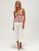 RSQ Womens Embroidered Plaid Babydoll Top image number 3