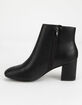 DELICIOUS Clean Ankle Stacked Black Womens Boots image number 3